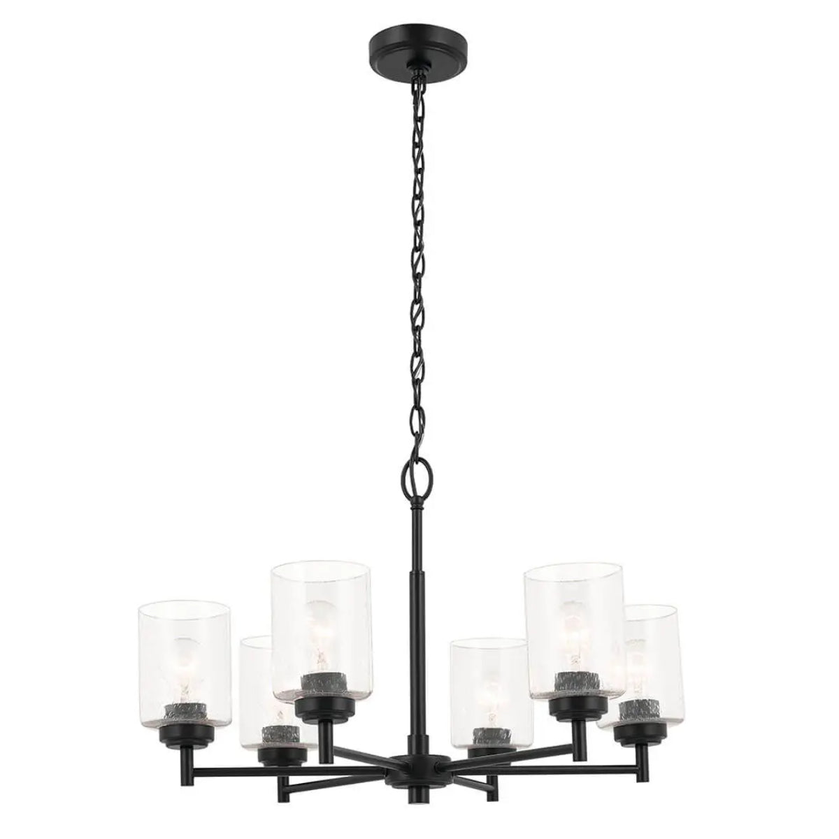 Winslow 26" 6-Light Chandelier, Black Finish - Bees Lighting