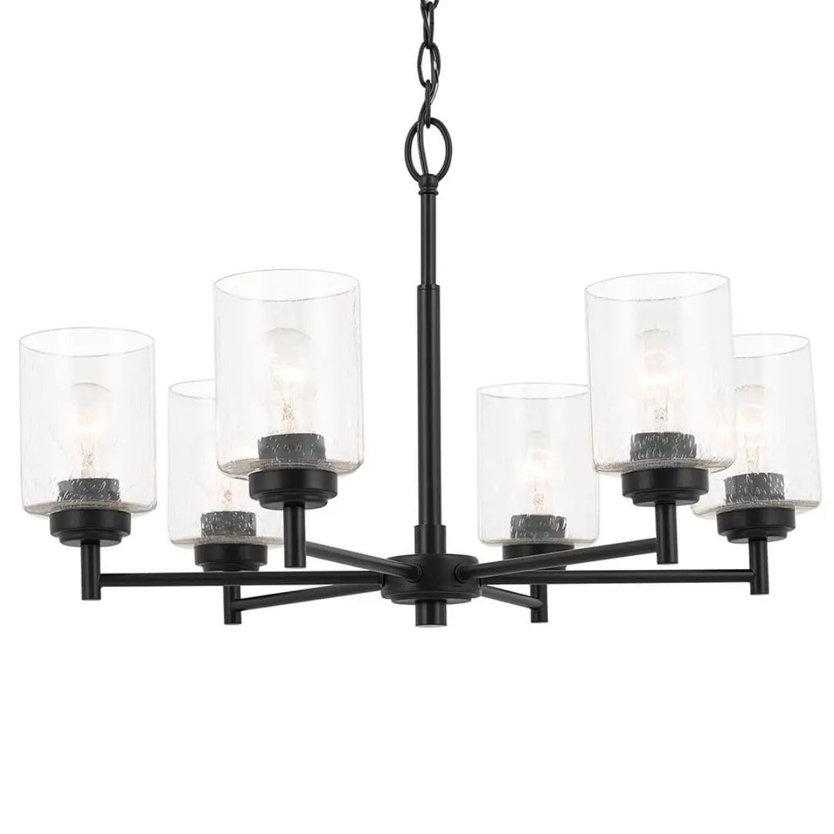 Winslow 26" 6-Light Chandelier, Black Finish - Bees Lighting