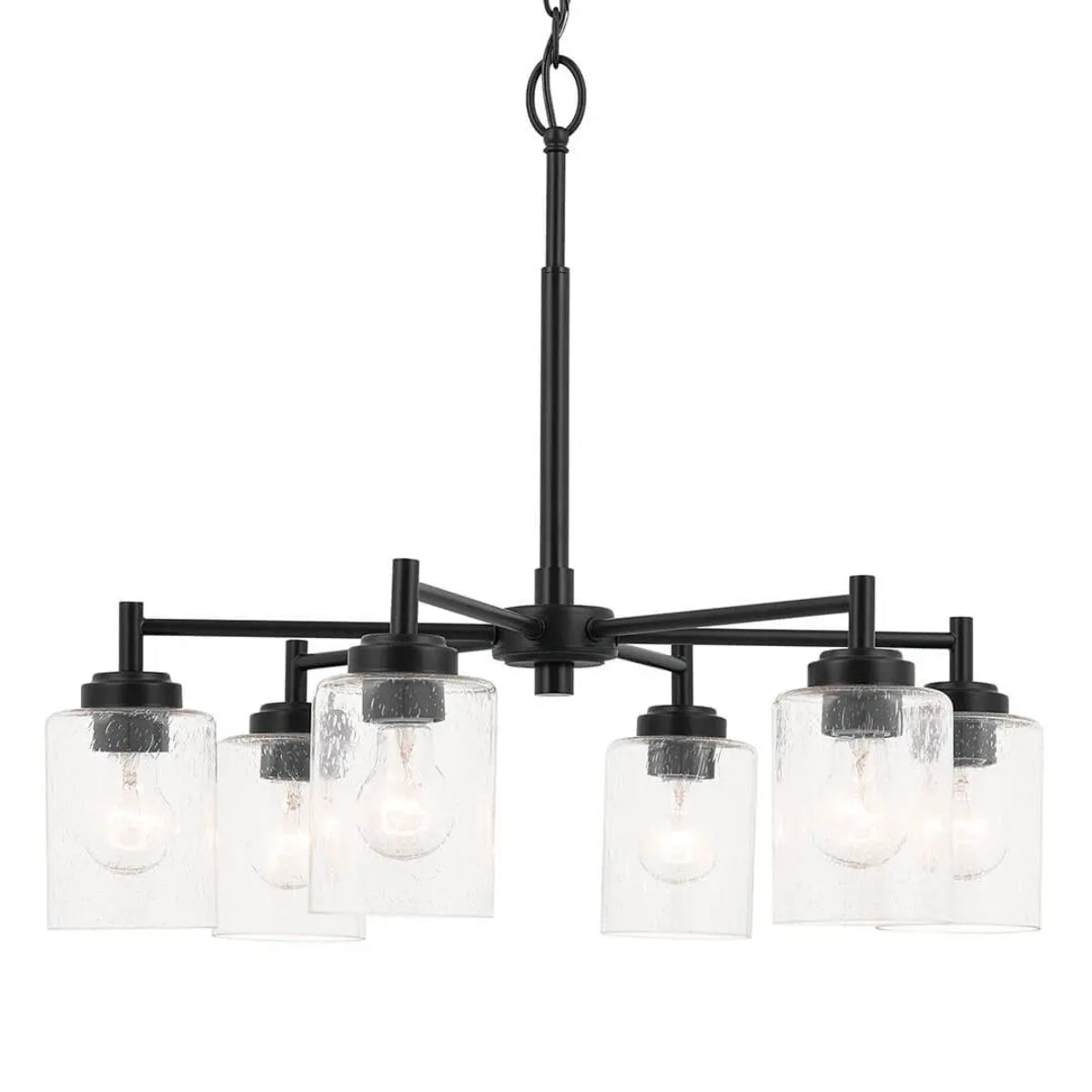 Winslow 26" 6-Light Chandelier, Black Finish - Bees Lighting