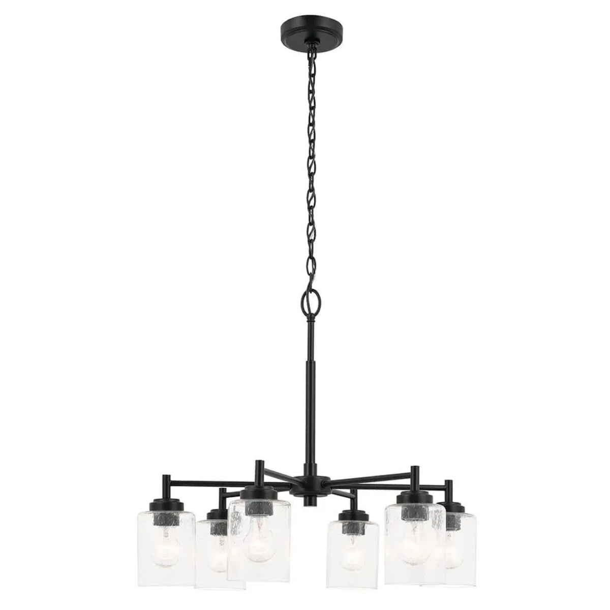 Winslow 26" 6-Light Chandelier, Black Finish - Bees Lighting