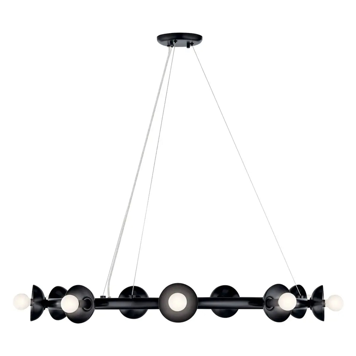 Palta 35" 9-Light Chandelier, Black Finish - Bees Lighting