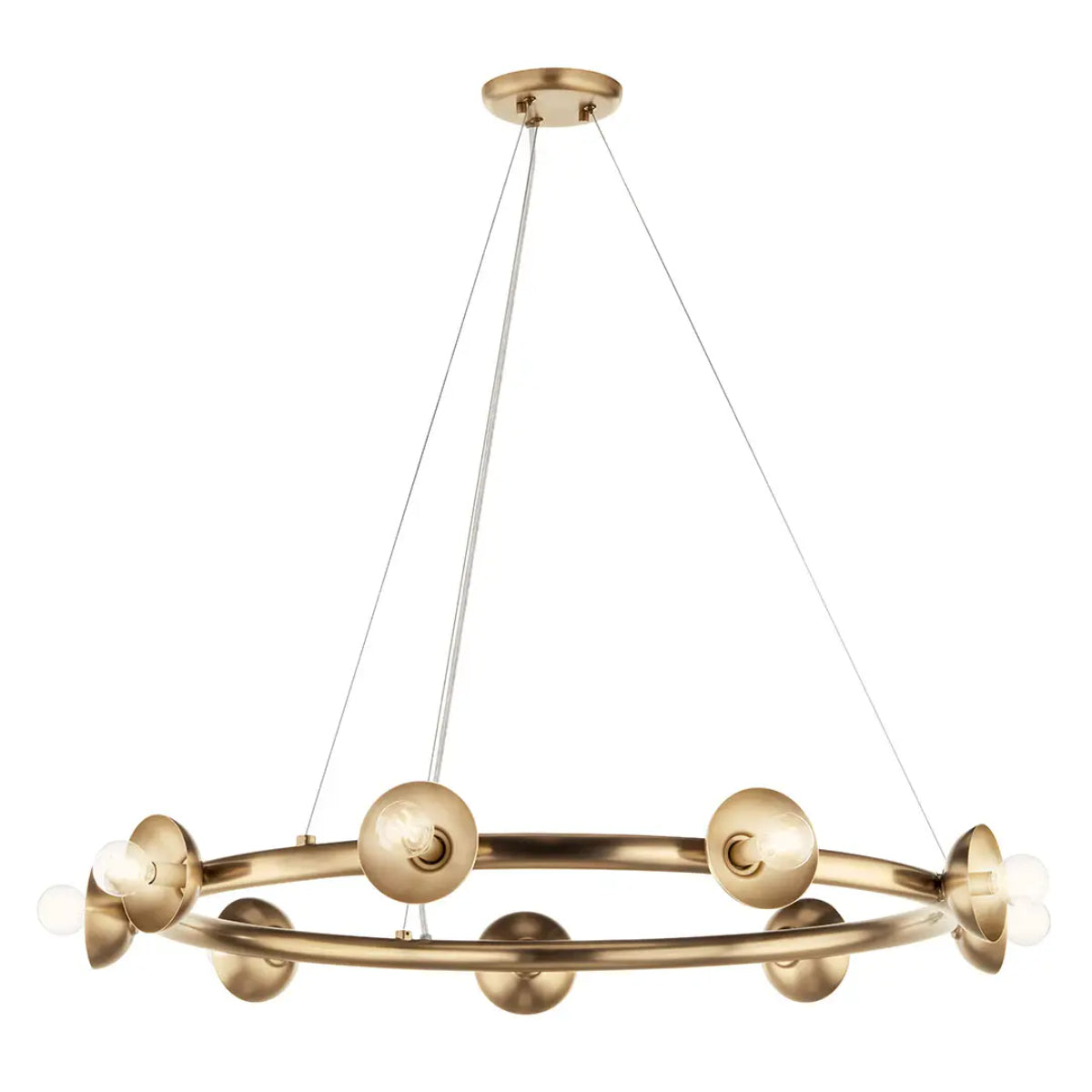 Palta 35" 9-Light Chandelier, Champagne Bronze Finish - Bees Lighting