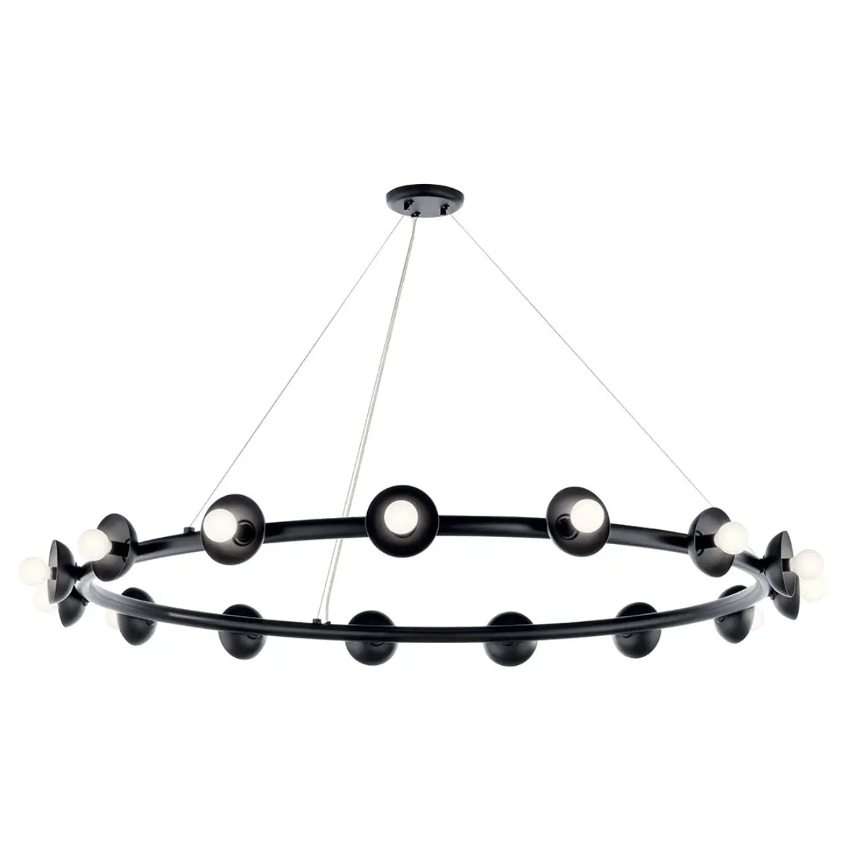 Palta 50" 15-Light Chandelier, Black Finish - Bees Lighting