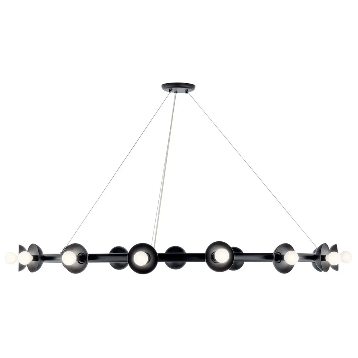 Palta 50" 15-Light Chandelier, Black Finish - Bees Lighting