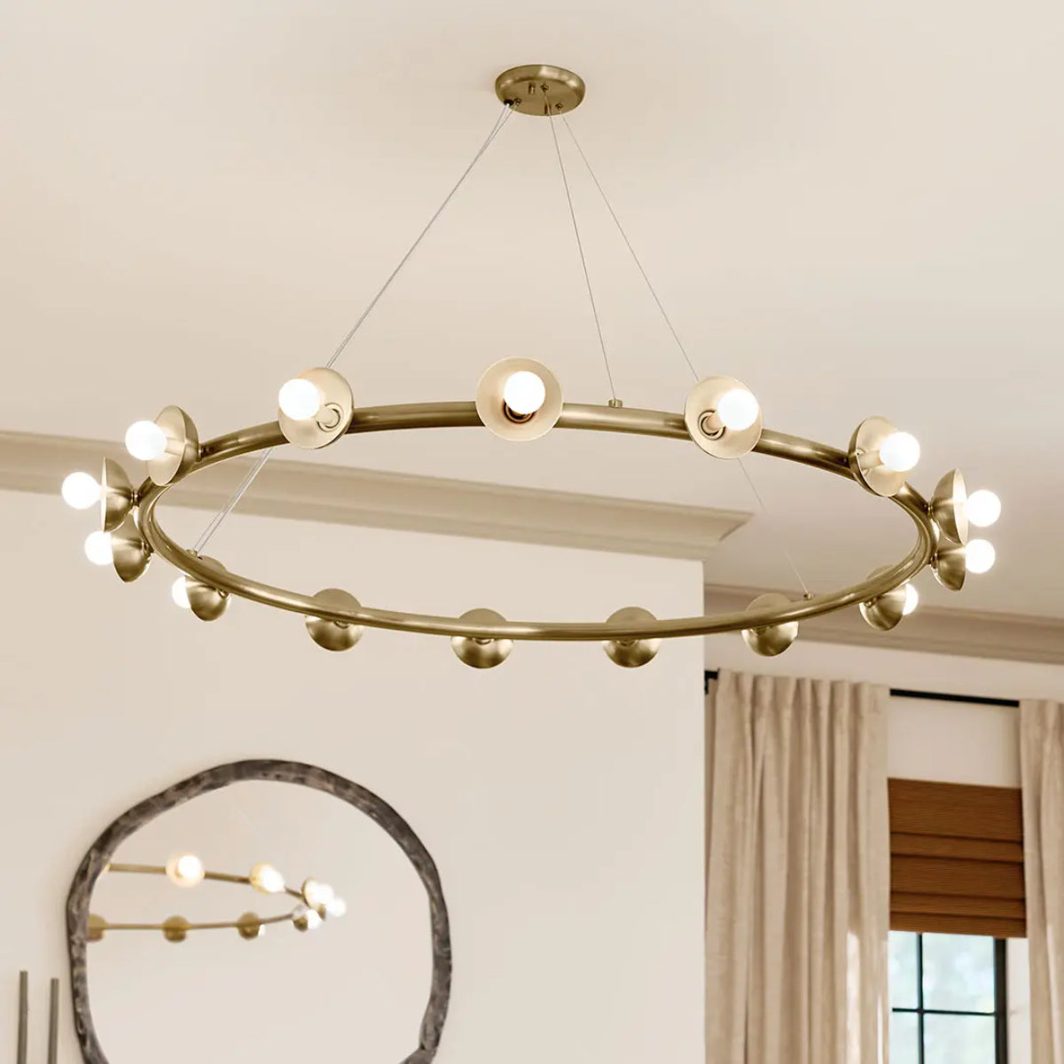 Palta 50" 15-Light Chandelier, Champagne Bronze Finish - Bees Lighting