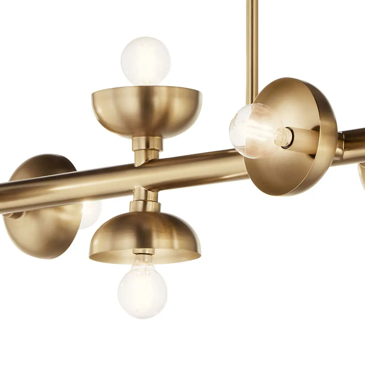 Palta 48" 10-Light Linear Chandelier, Champagne Bronze Finish - Bees Lighting