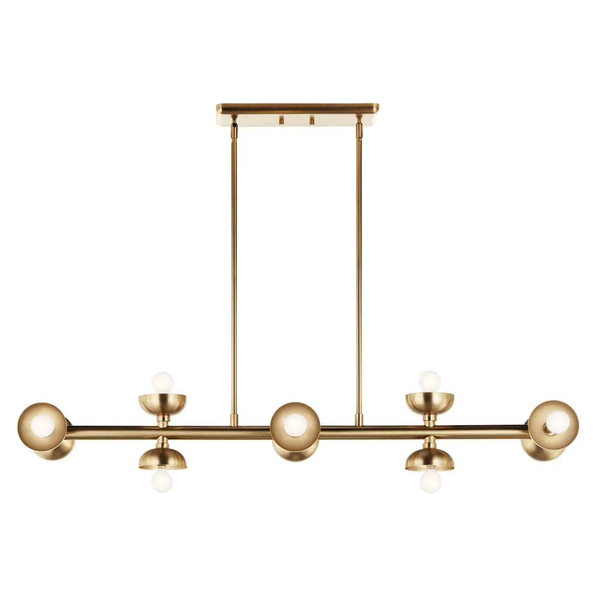 Palta 48" 10-Light Linear Chandelier, Champagne Bronze Finish - Bees Lighting