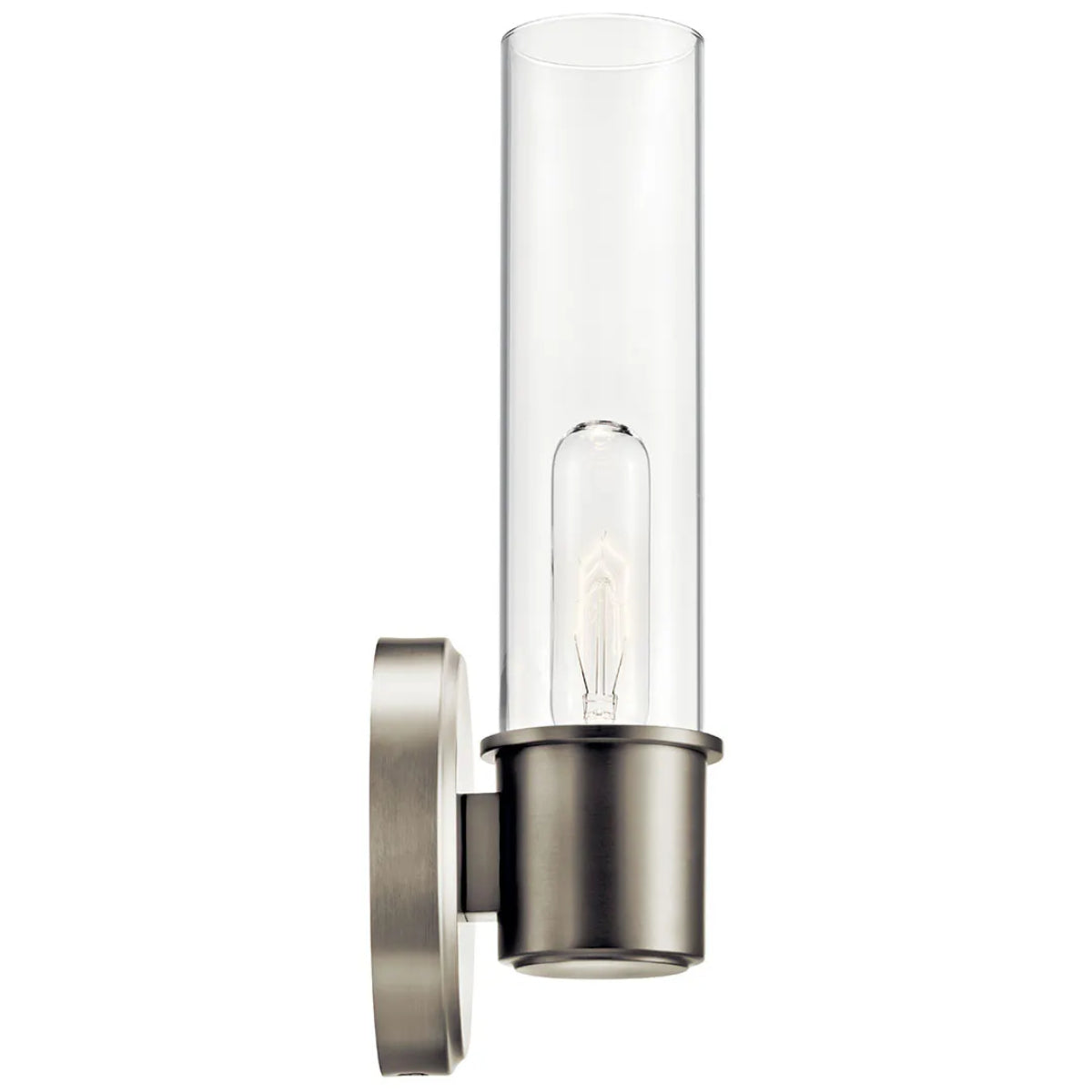 Aviv 13" 1-Light Wall Sconce, Brushed Nickel Finish - Bees Lighting