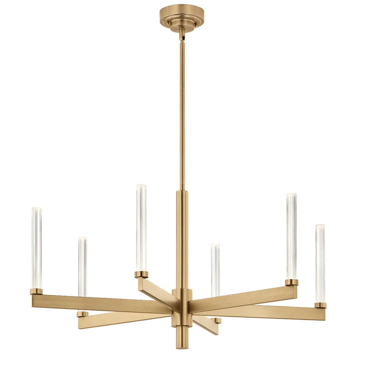 Sycara 36" 6-Light LED Chandelier, Champagne Bronze Finish - Bees Lighting