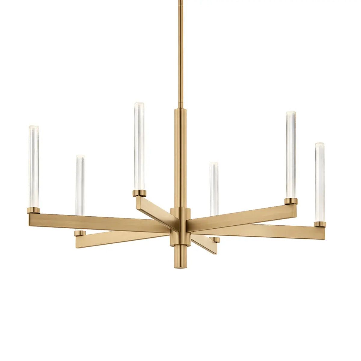 Sycara 36" 6-Light LED Chandelier, Champagne Bronze Finish - Bees Lighting