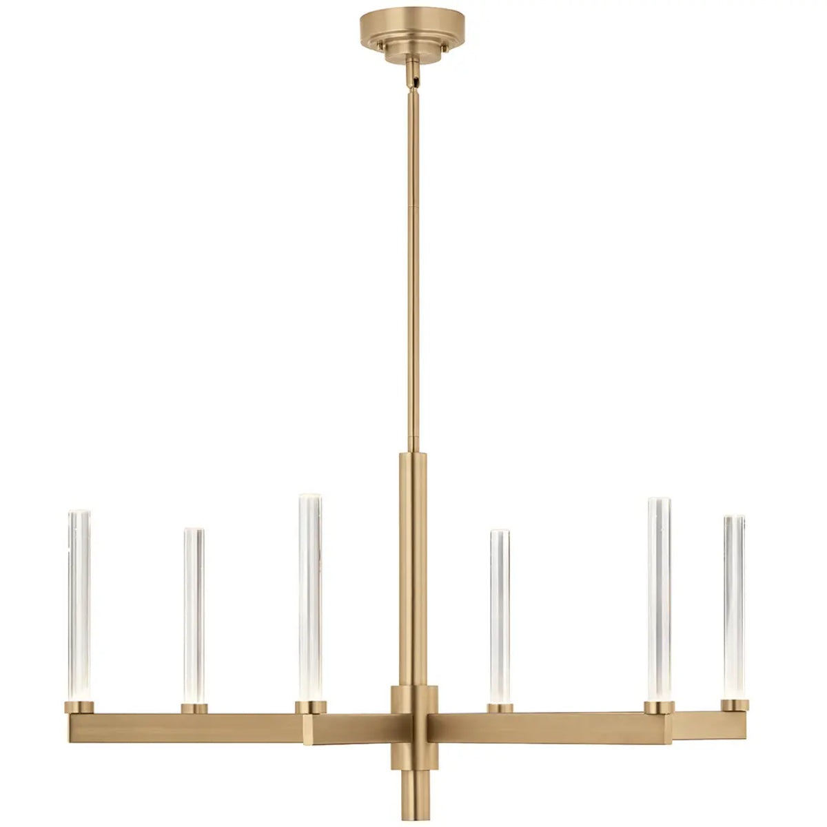 Sycara 36" 6-Light LED Chandelier, Champagne Bronze Finish - Bees Lighting