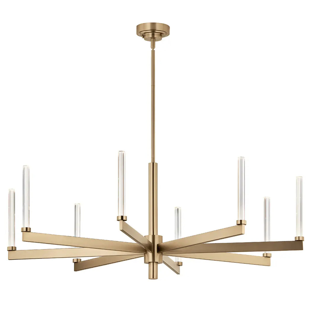 Sycara 49" 8-Light LED Chandelier, Champagne Bronze Finish - Bees Lighting