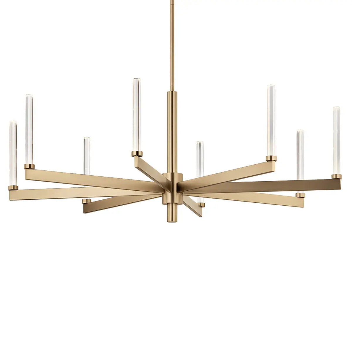 Sycara 49" 8-Light LED Chandelier, Champagne Bronze Finish - Bees Lighting