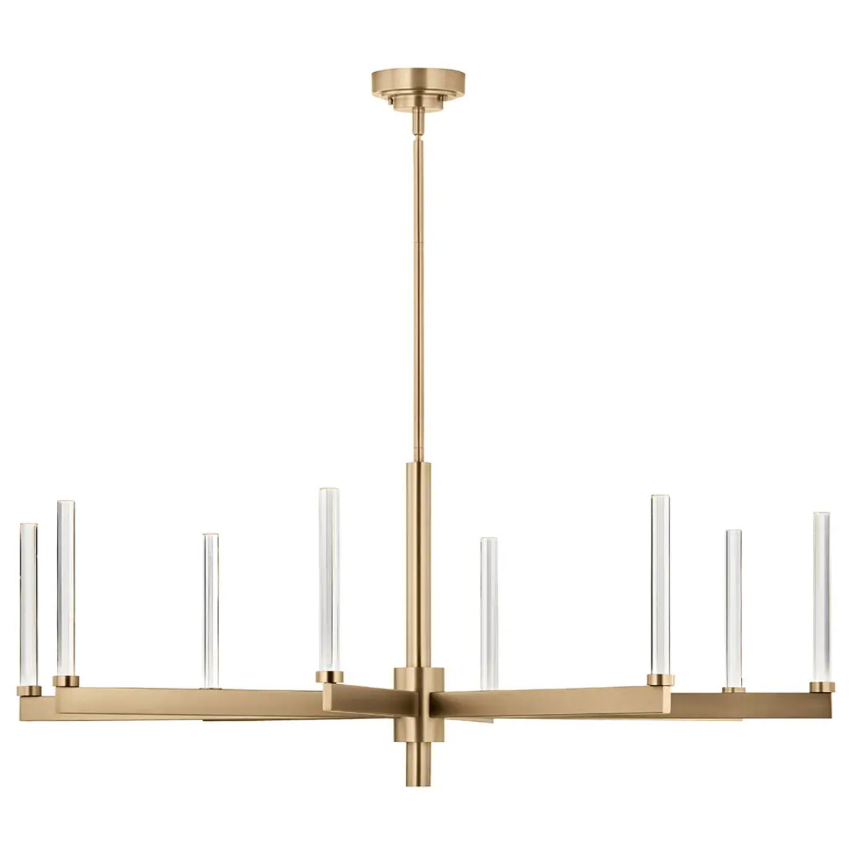 Sycara 49" 8-Light LED Chandelier, Champagne Bronze Finish - Bees Lighting