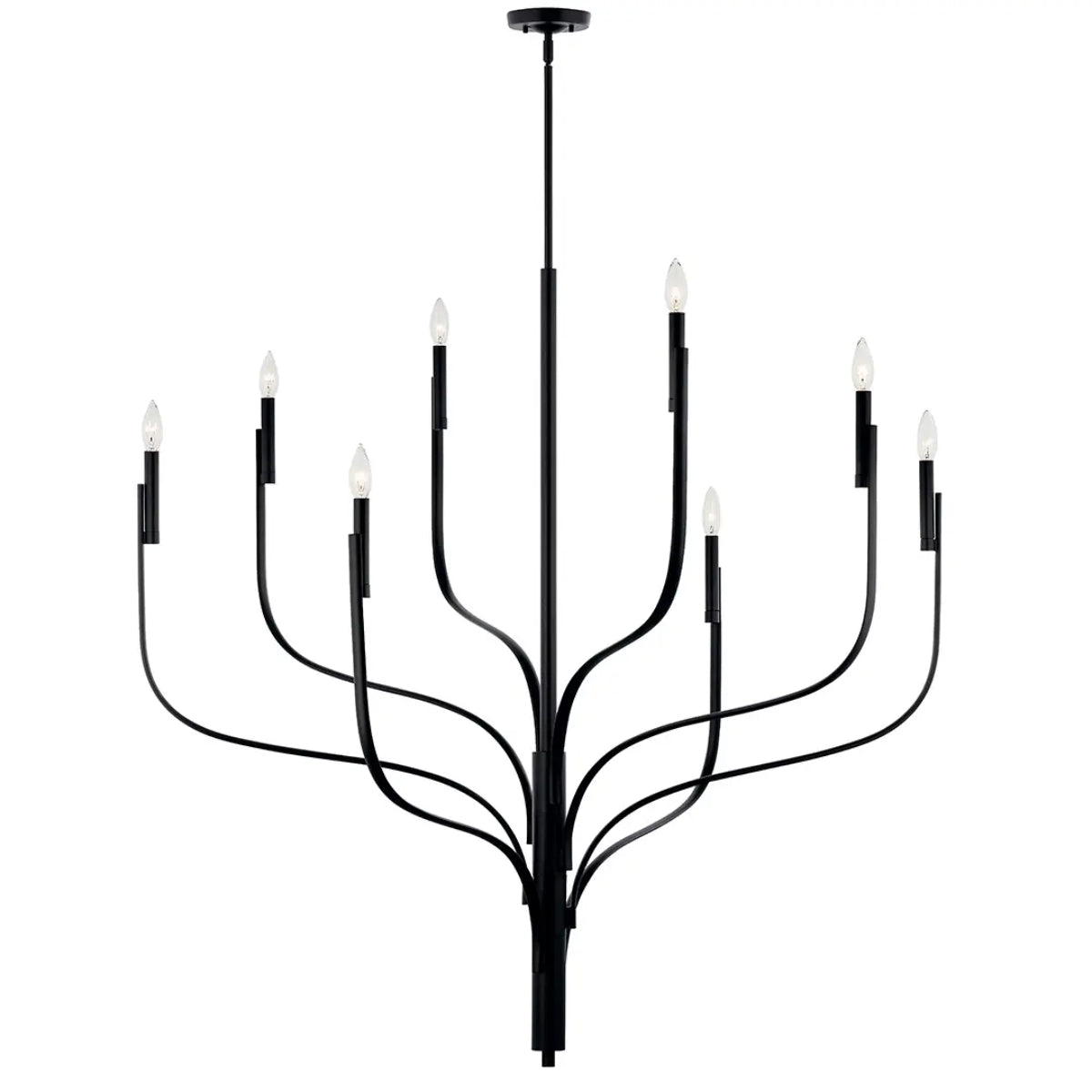 Livadia 48" 8-Light Chandelier, Black Finish - Bees Lighting