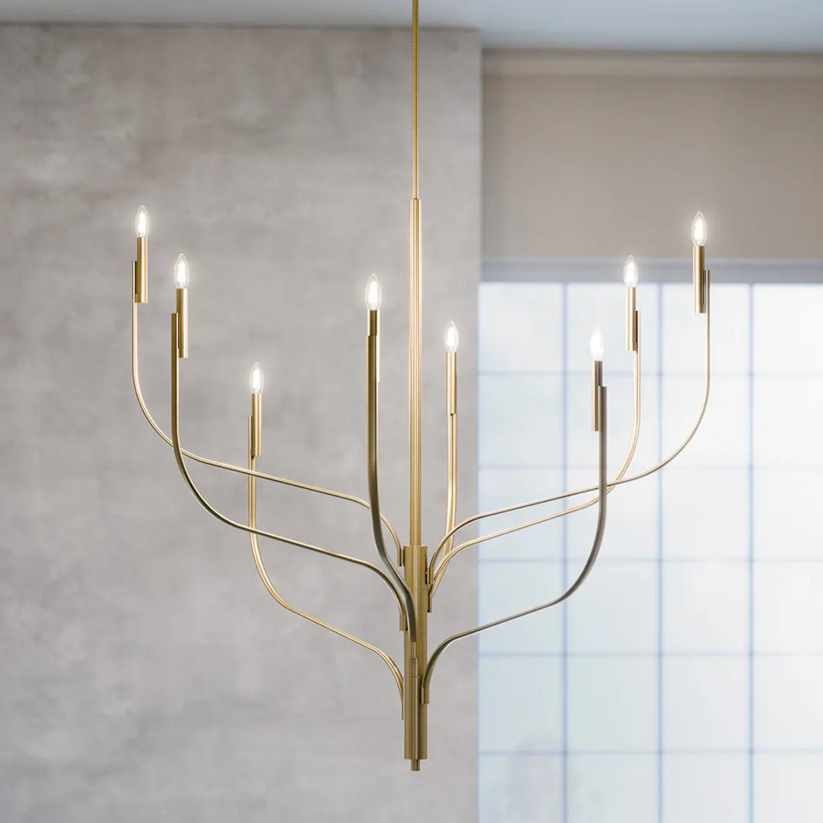 Livadia 48" 8-Light Chandelier, Champagne bronze Finish