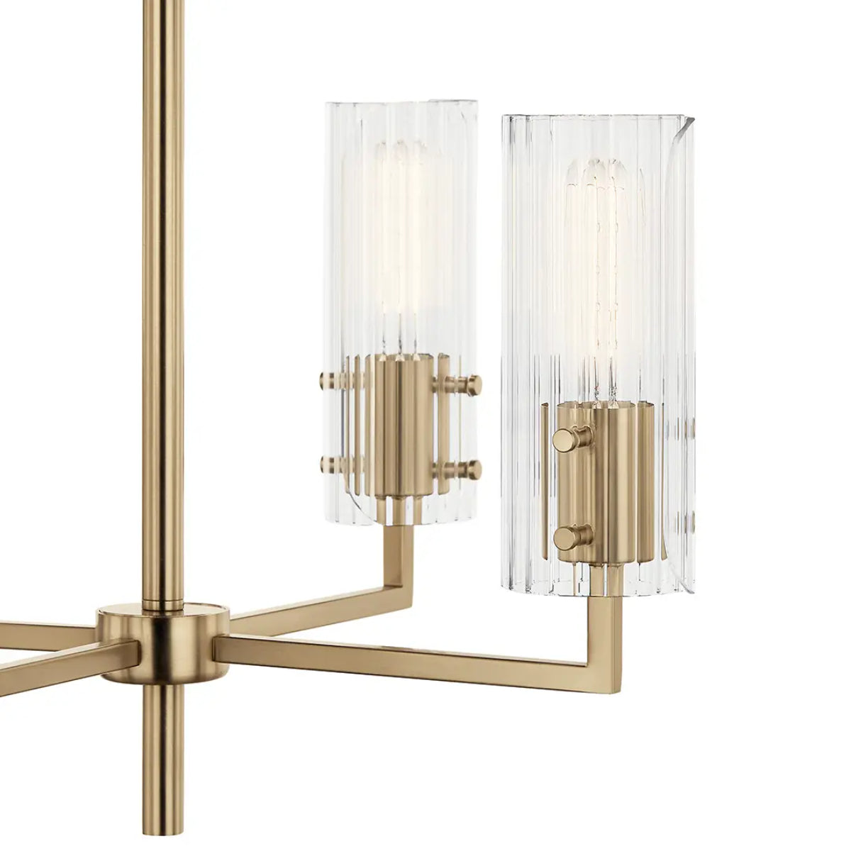 Velestino 20" 4-Light Chandelier, Champagne Bronze Finish - Bees Lighting