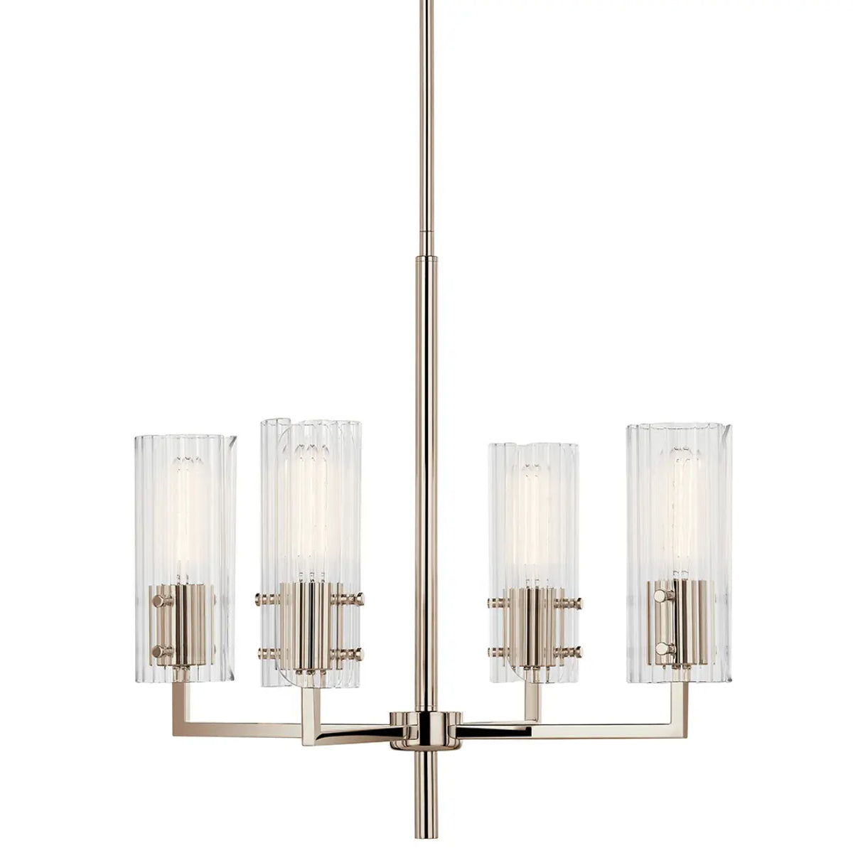 Velestino 20" 4-Light Chandelier, Polished Nickel Finish - Bees Lighting