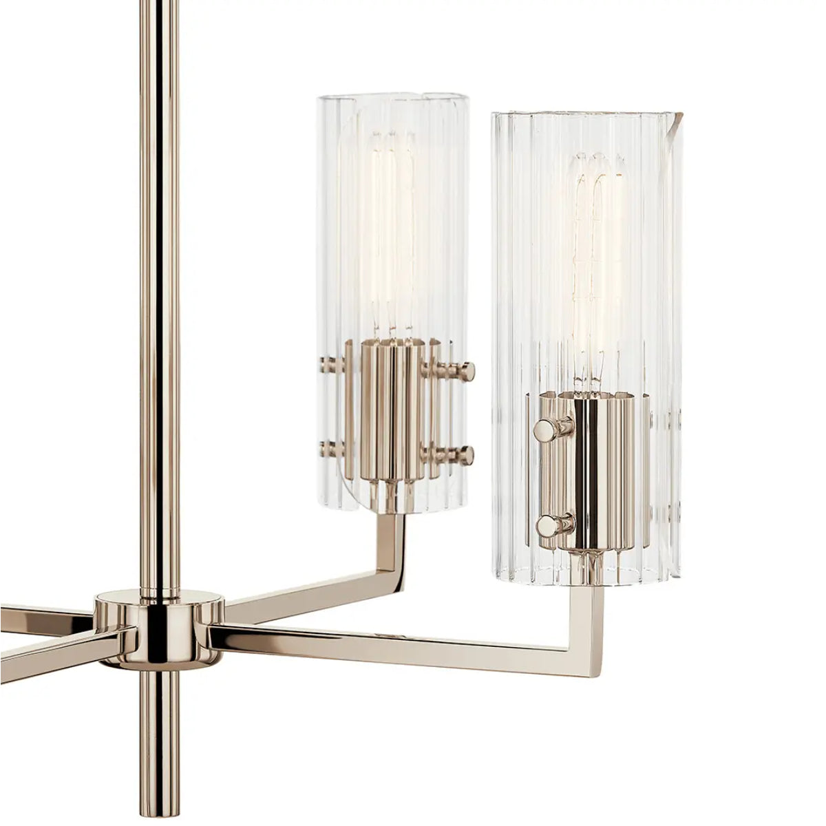 Velestino 20" 4-Light Chandelier, Polished Nickel Finish - Bees Lighting