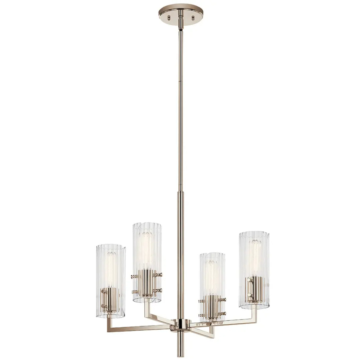 Velestino 20" 4-Light Chandelier, Polished Nickel Finish - Bees Lighting