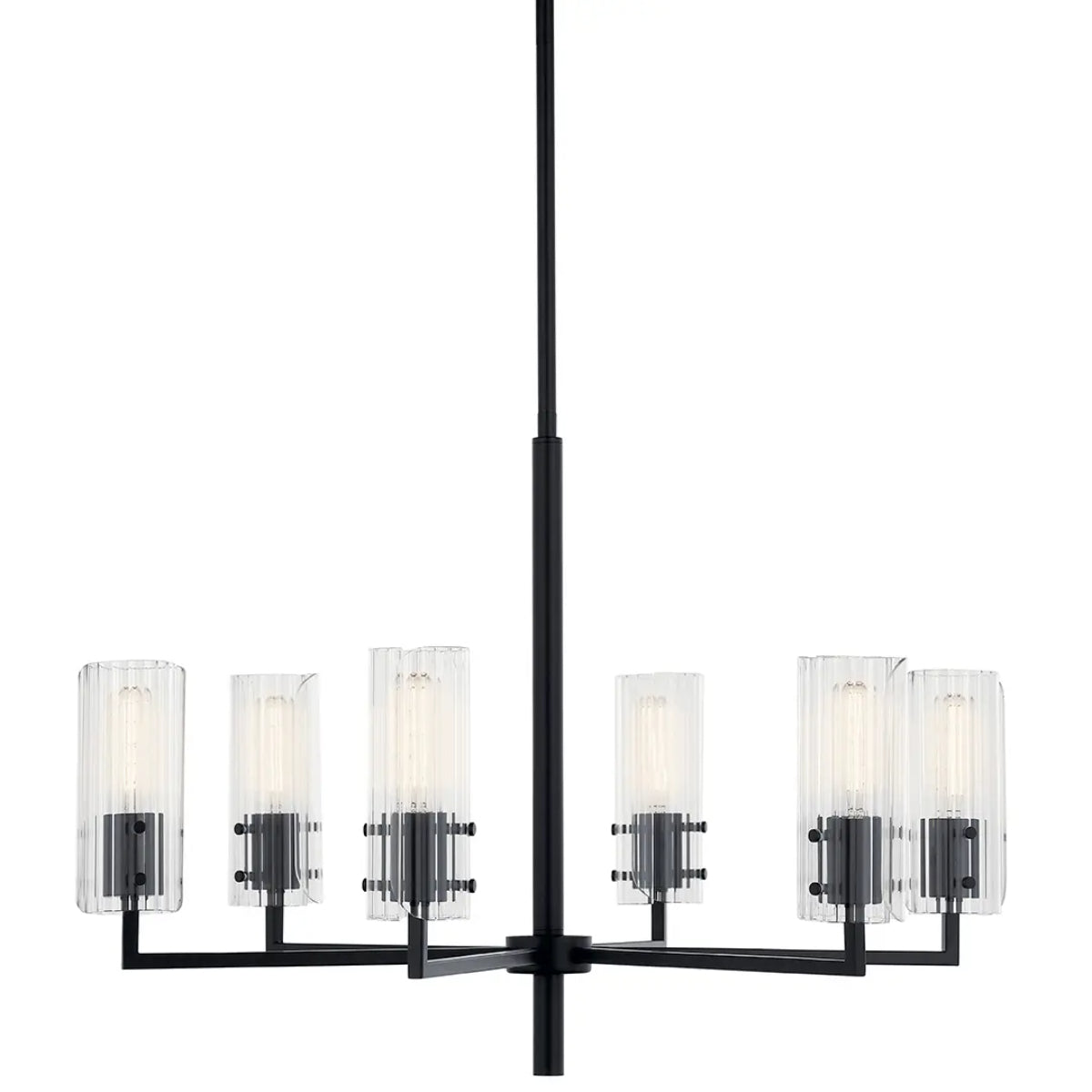 Velestino 30" 6-Light Chandelier, Black Finish - Bees Lighting