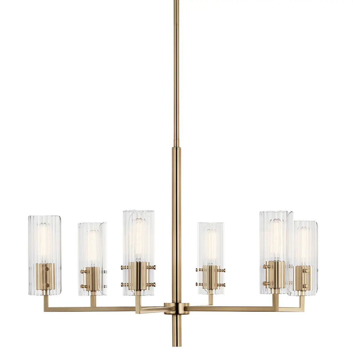 Velestino 30" 6-Light Chandelier, Champagne Bronze Finish - Bees Lighting