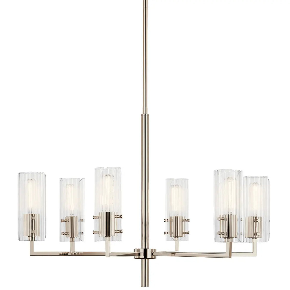 Velestino 30" 6-Light Chandelier, Polished Nickel Finish