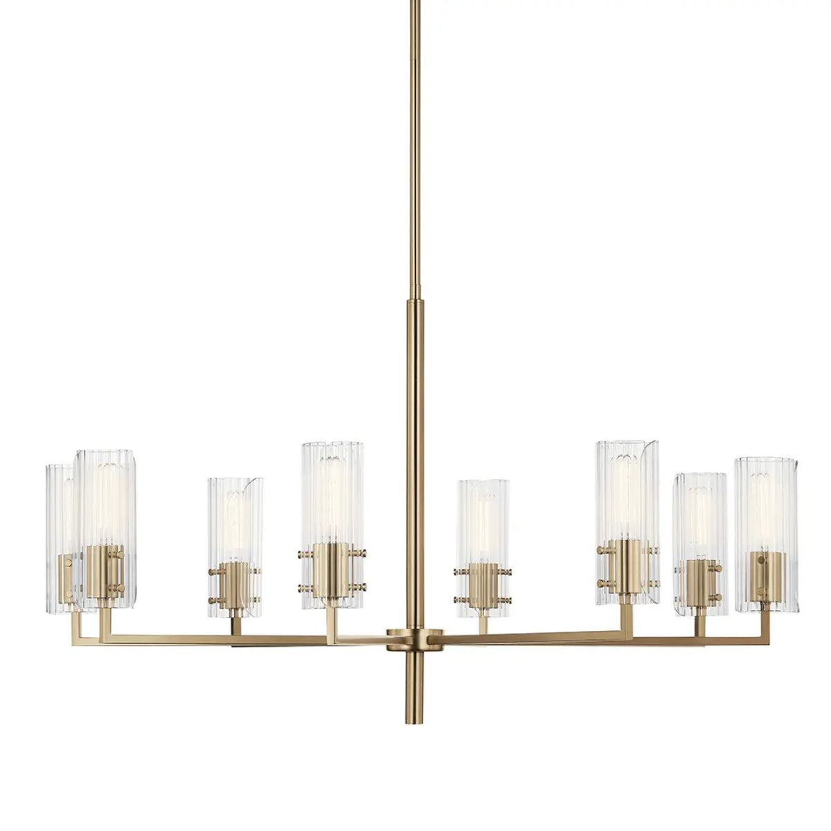 Velestino 40" 8-Light Chandelier, Champagne Bronze Finish - Bees Lighting