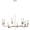 Velestino 40" 8-Light Chandelier, Polished Nickel Finish