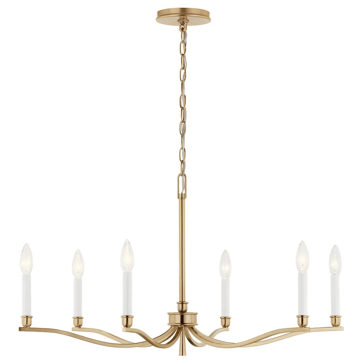 Malene 32" 6-Light Chandelier, Champagne Bronze Finish - Bees Lighting