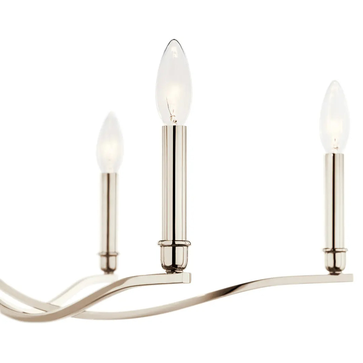 Malene 42" 6-Light Chandelier, Polished nickel Finish