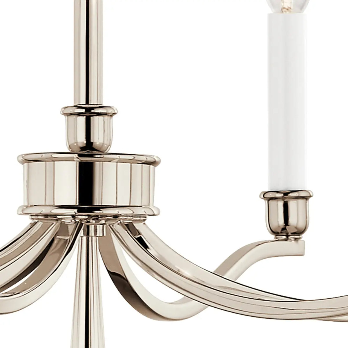 Malene 42" 6-Light Chandelier, Polished nickel Finish