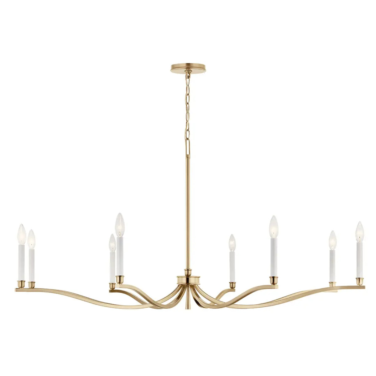 Malene 52" 8-Light Chandelier, Champagne Bronze Finish