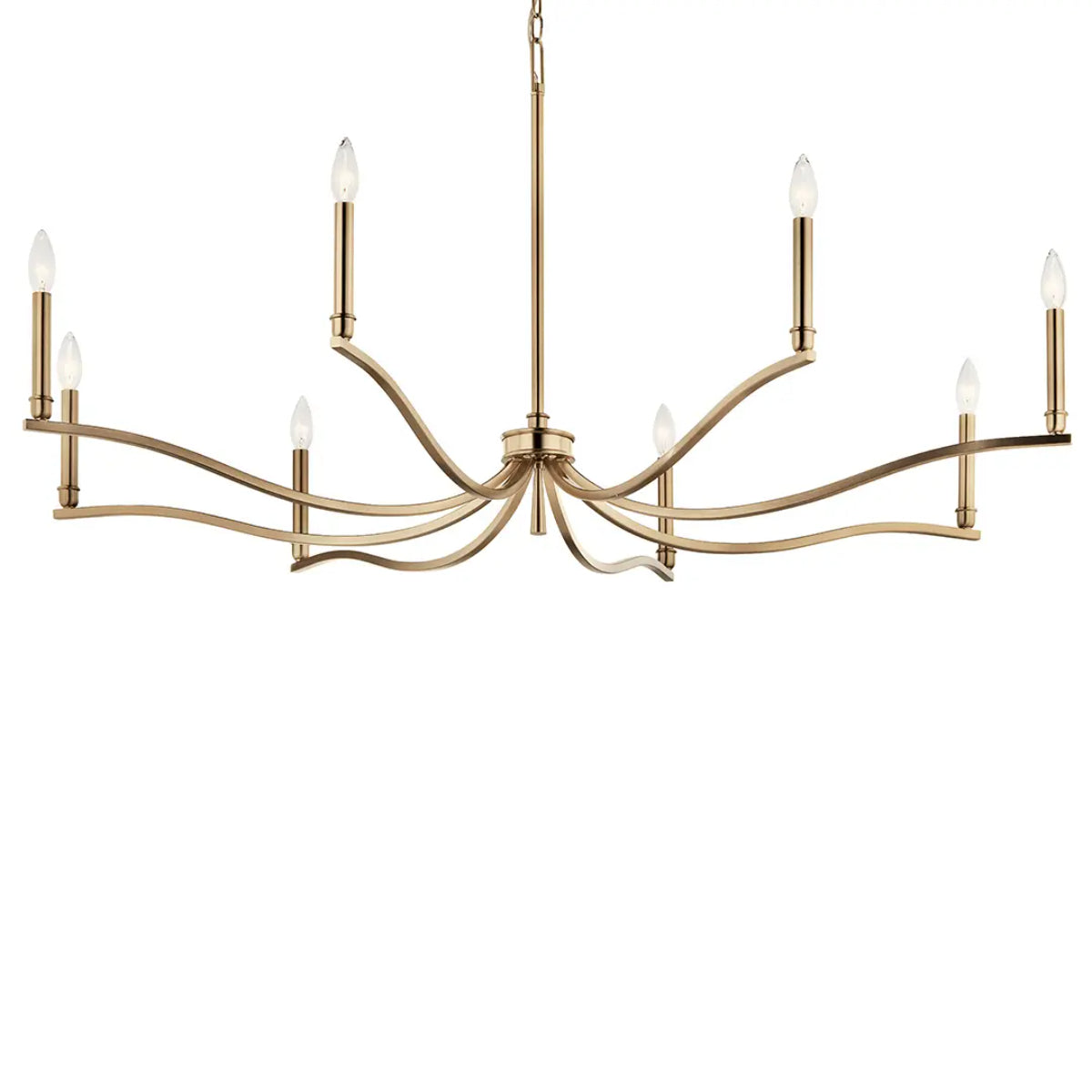 Malene 52" 8-Light Chandelier, Champagne Bronze Finish