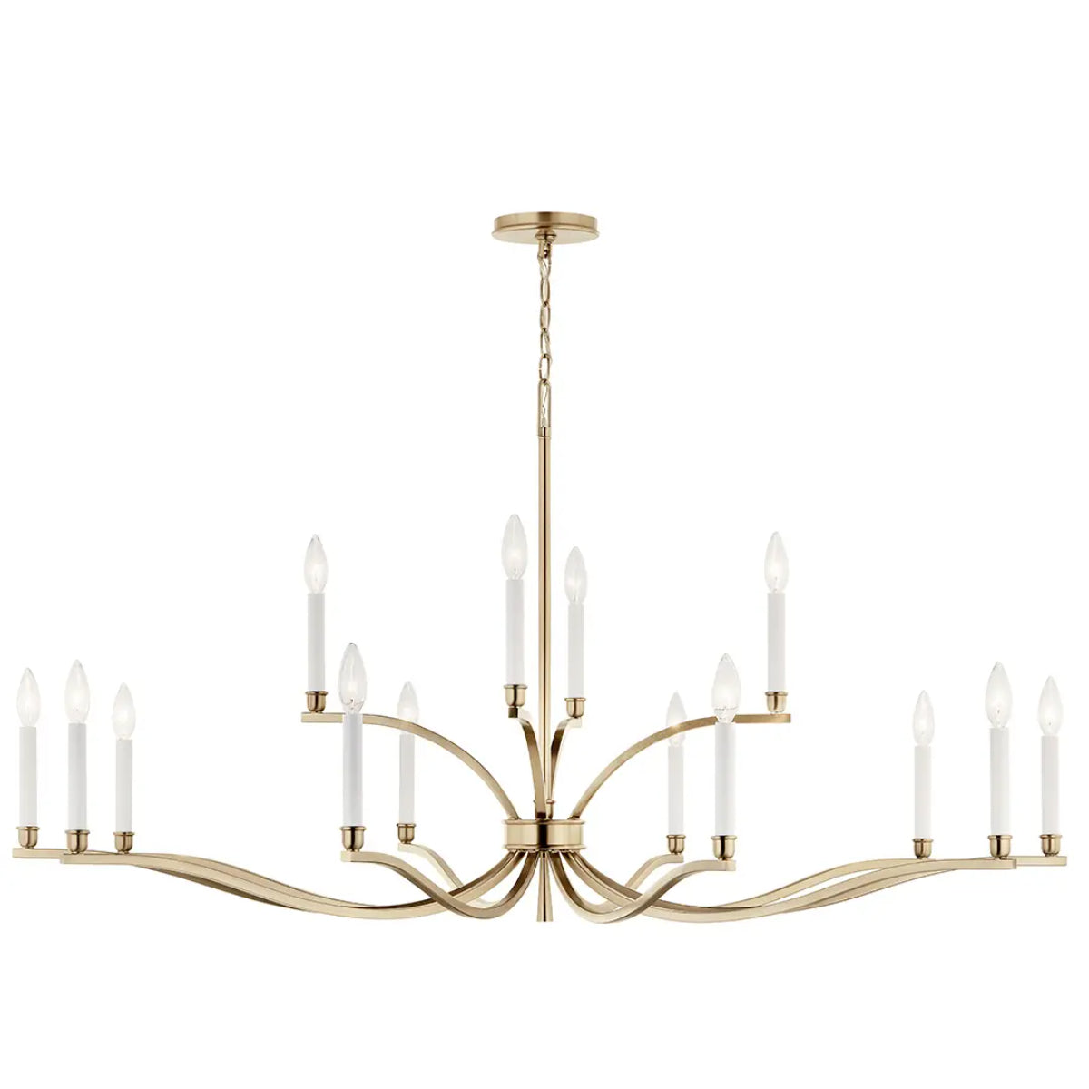 Malene 53" 14-Light Chandelier, Champagne Bronze Finish