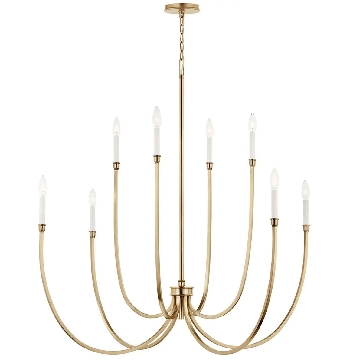 Malene 45" 8-Light Chandelier, Champagne Bronze Finish - Bees Lighting