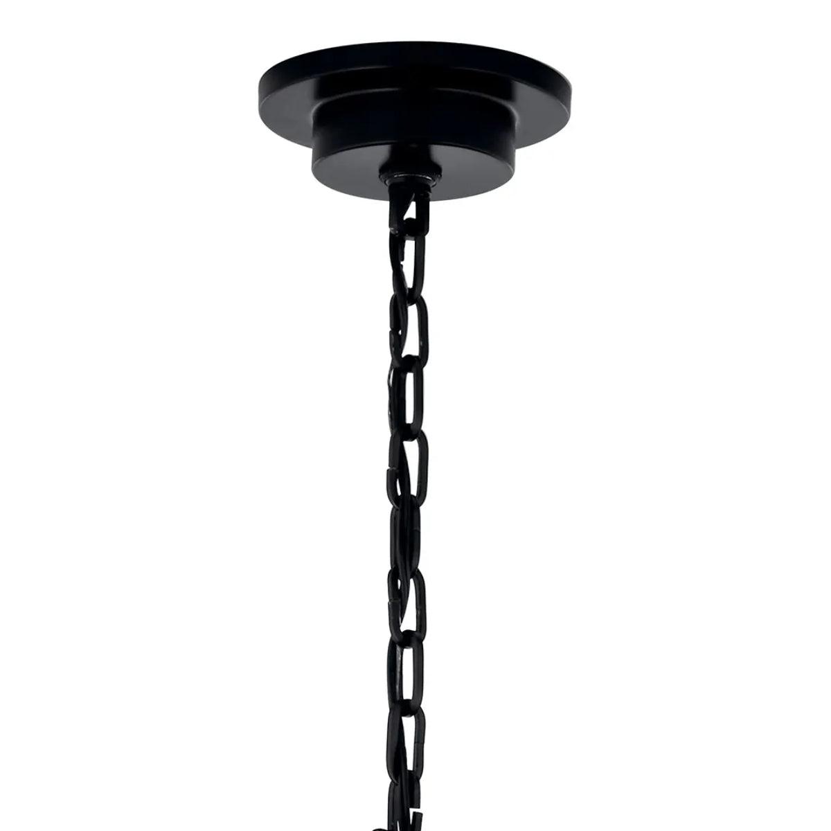 Carrick 32" 6-Light Chandelier 1-Tier, Black Finish - Bees Lighting