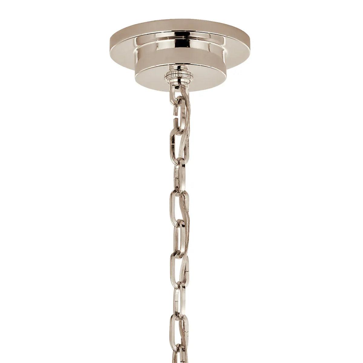 Carrick 32" 6-Light Chandelier 1-Tier, Polished nickel Finish - Bees Lighting