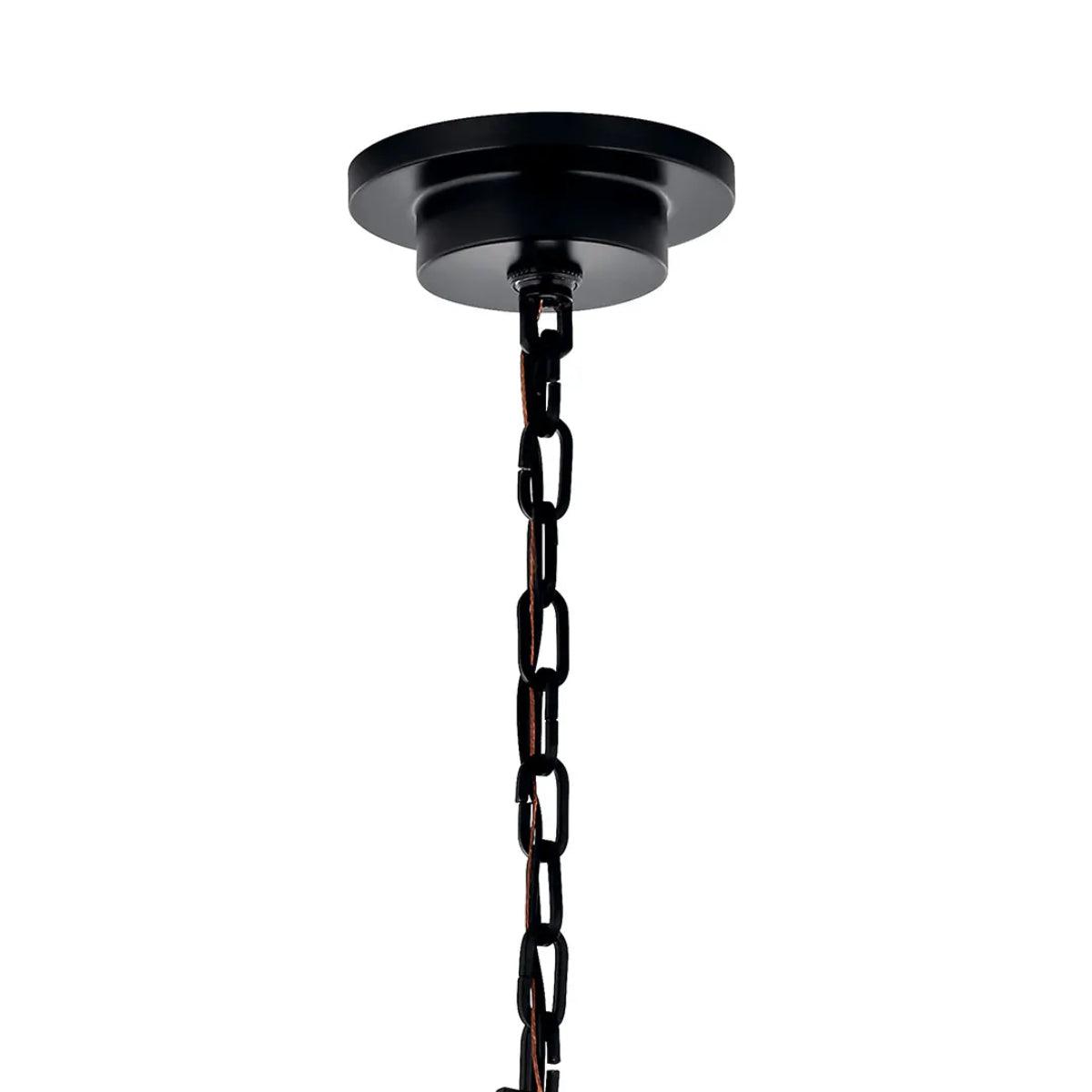 Carrick 41" 8-Light Chandelier 1-Tier, Black Finish - Bees Lighting