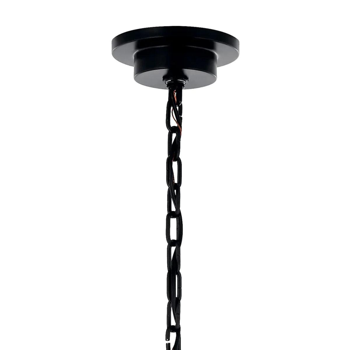 Carrick 54" 10-Light Chandelier 1-Tier, Black Finish - Bees Lighting