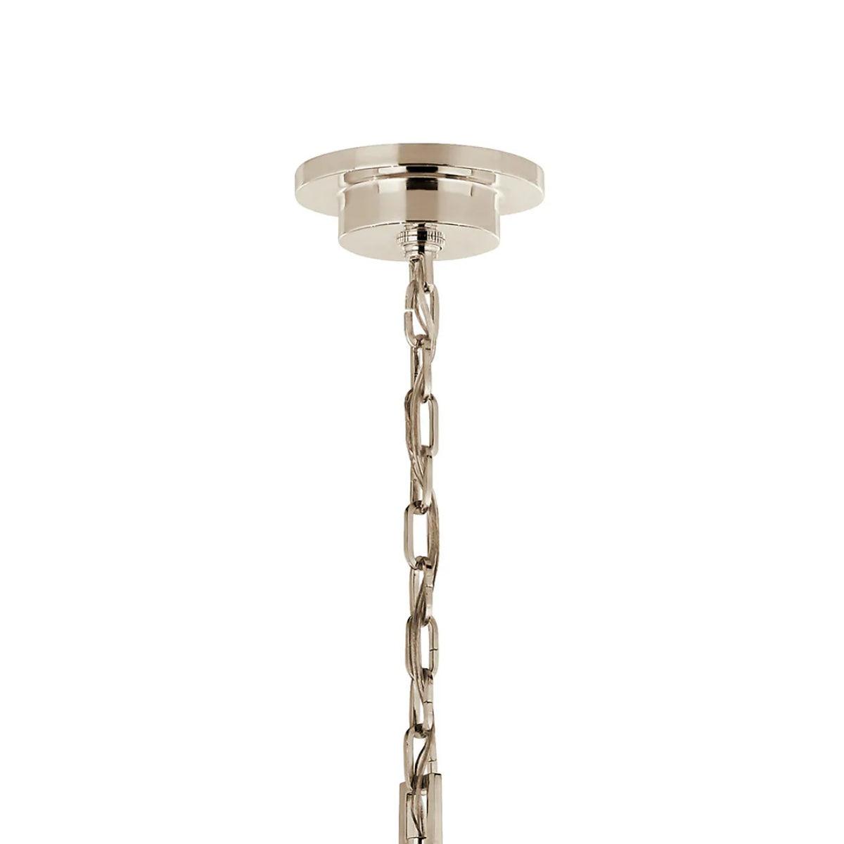 Carrick 54" 10-Light Chandelier 1-Tier, Polished nickel Finish - Bees Lighting