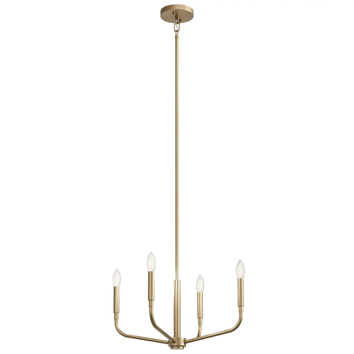 Madden 20" 4-Light Convertible Chandelier, Champagne Bronze Finish