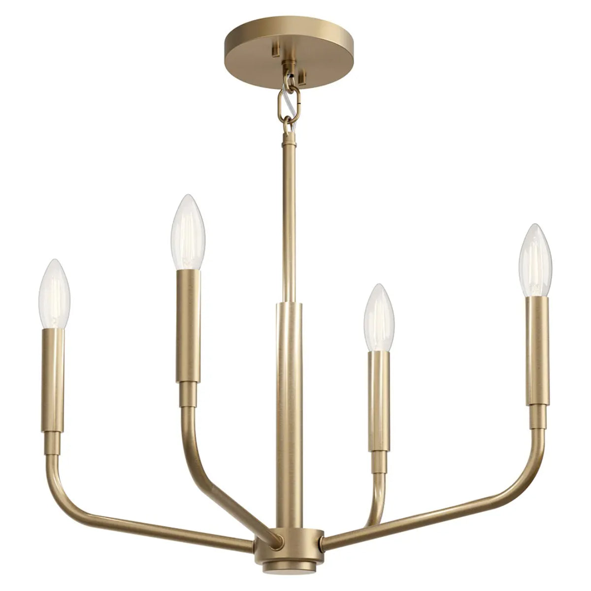 Madden 20" 4-Light Convertible Chandelier, Champagne Bronze Finish