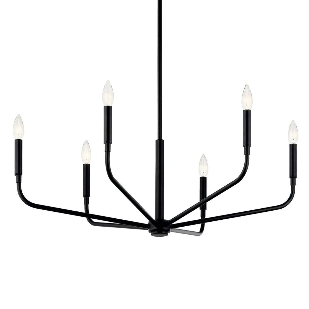 Madden 32" 6-Light Chandelier, Black Finish - Bees Lighting