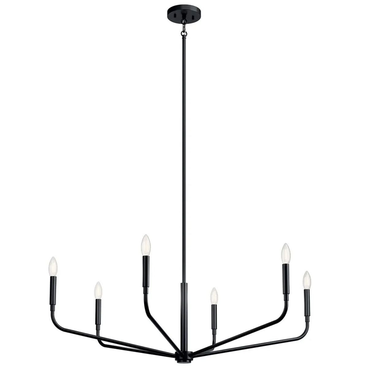 Madden 38" 6-Light Chandelier, Black Finish - Bees Lighting