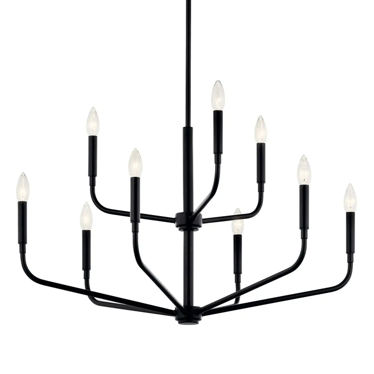 Madden 32" 9-Light Chandelier, Black Finish - Bees Lighting