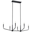 Madden 45" 6-Light Linear Chandelier, Black Finish - Bees Lighting