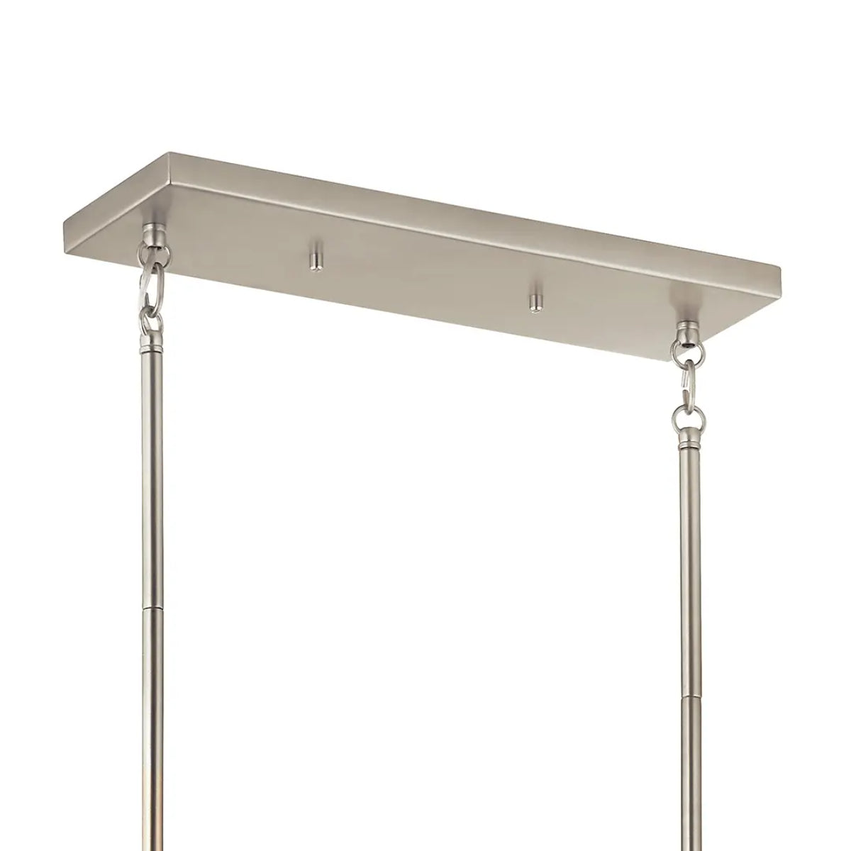 Madden 45" 6-Light Linear Chandelier, Brushed Nickel Finish - Bees Lighting