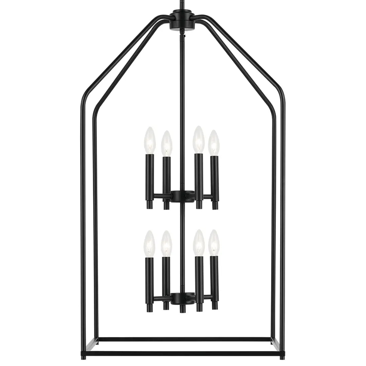 Madden 20" 8-Light Pendant Light, Black Finish - Bees Lighting