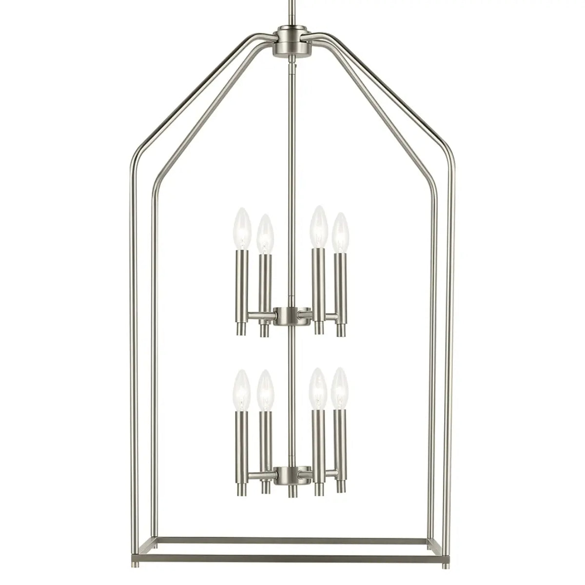 Madden 20" 8-Light Pendant Light, Brushed Nickel Finish - Bees Lighting